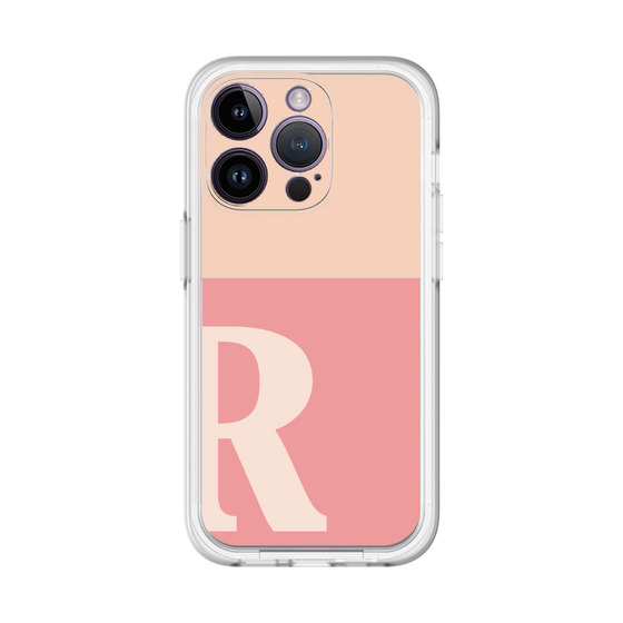 Slim Protection Premium Case［ オリジナル - initial two tone - R pink ］