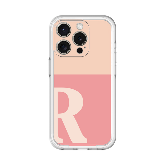 Slim Protection Premium Case［ オリジナル - initial two tone - R pink ］