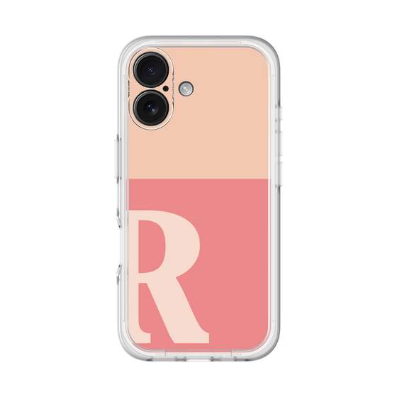 Slim Protection Premium Case［ オリジナル - initial two tone - R pink ］