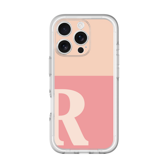 Slim Protection Premium Case［ オリジナル - initial two tone - R pink ］