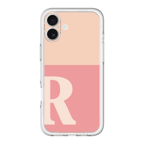 Slim Protection Premium Case［ オリジナル - initial two tone - R pink ］