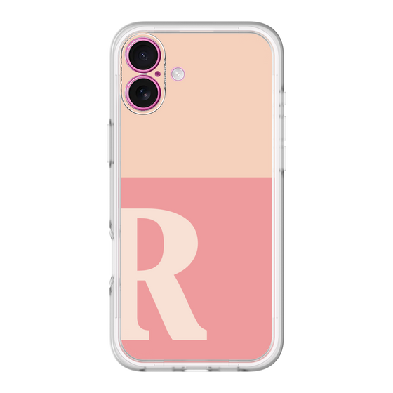 Slim Protection Premium Case［ オリジナル - initial two tone - R pink ］