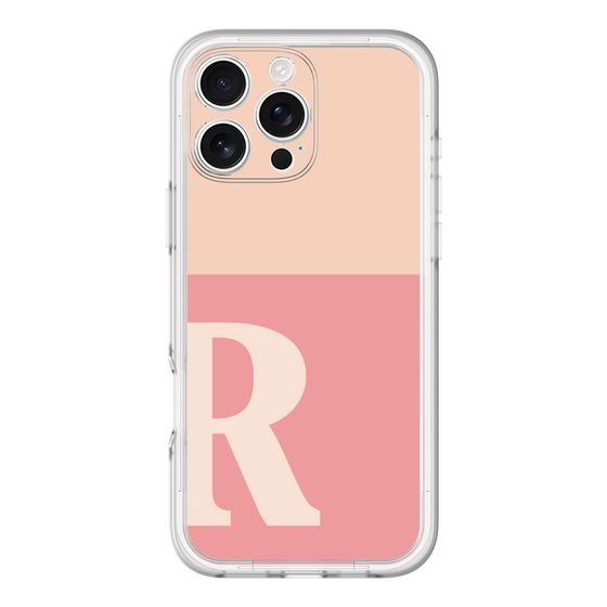 Slim Protection Premium Case［ オリジナル - initial two tone - R pink ］