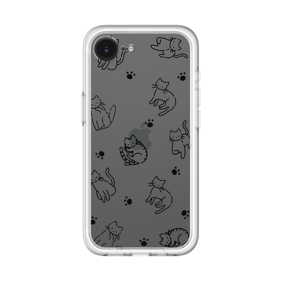 Slim Protection Premium Case［ Original - CASEPLAY Cat All-over Pattern - black ］