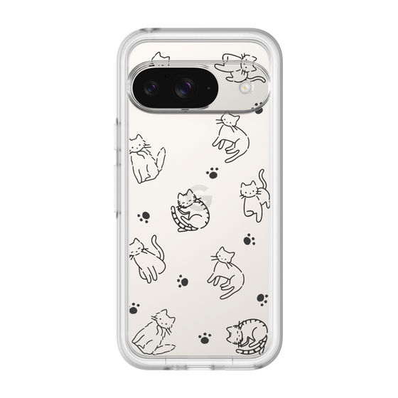 Slim Protection Premium Case［ オリジナル - CASEPLAYネコ総柄 - black ］