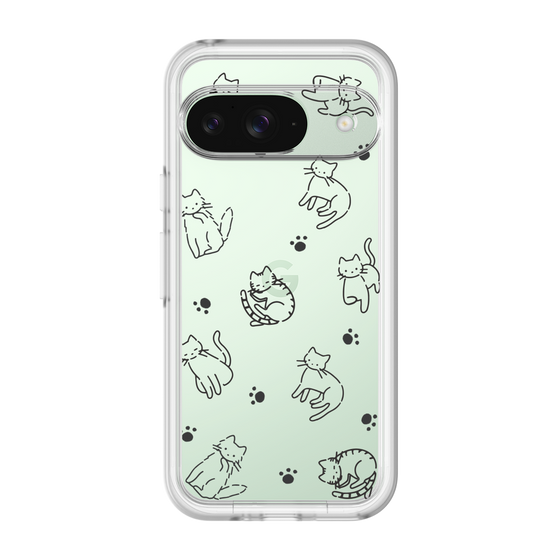 Slim Protection Premium Case［ オリジナル - CASEPLAYネコ総柄 - black ］