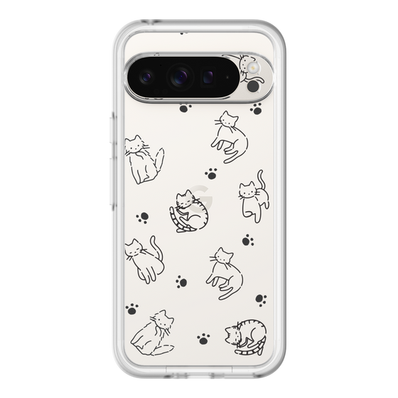 Slim Protection Premium Case［ オリジナル - CASEPLAYネコ総柄 - black ］