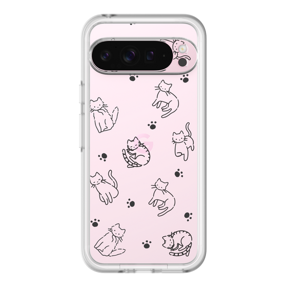 Slim Protection Premium Case［ オリジナル - CASEPLAYネコ総柄 - black ］