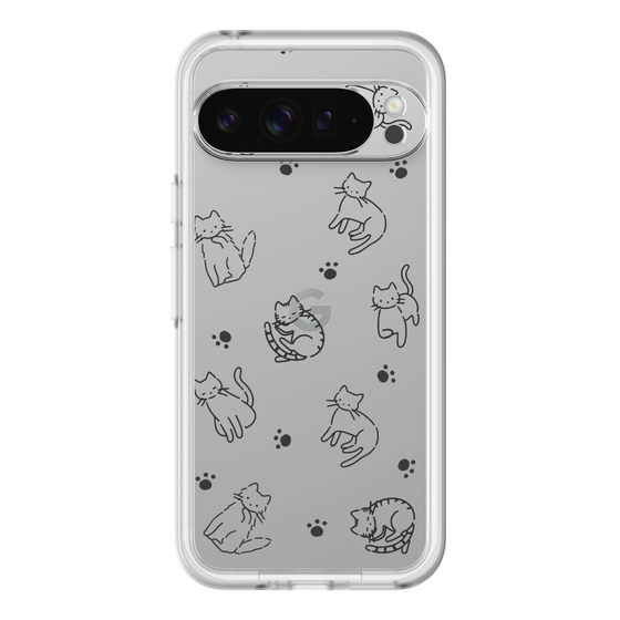 Slim Protection Premium Case［ オリジナル - CASEPLAYネコ総柄 - black ］