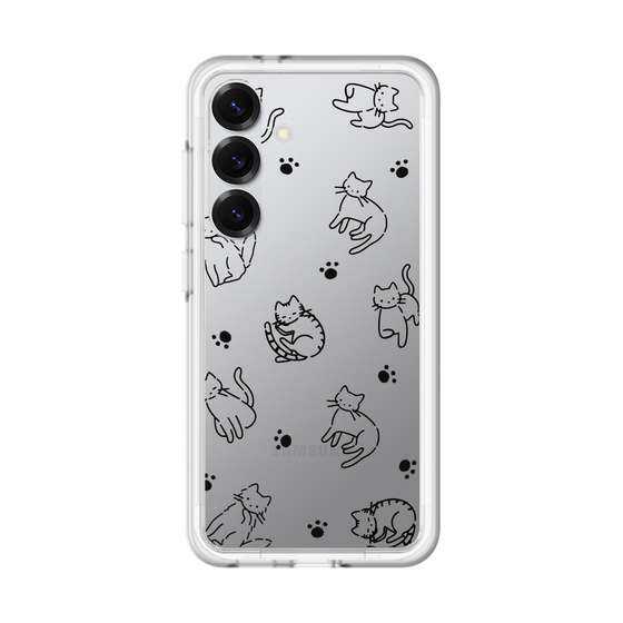 Slim Protection Premium Case［ Original - CASEPLAY Cat All-over Pattern - black ］