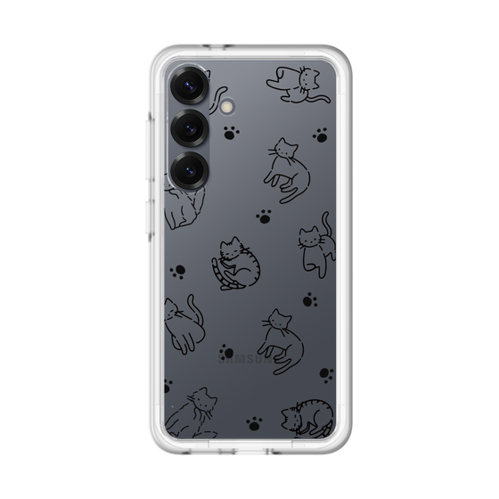 Slim Protection Premium Case［ Original - CASEPLAY Cat All-over Pattern - black ］