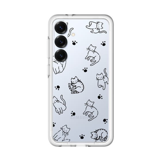 Slim Protection Premium Case［ Original - CASEPLAY Cat All-over Pattern - black ］