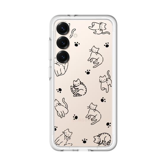 Slim Protection Premium Case［ Original - CASEPLAY Cat All-over Pattern - black ］