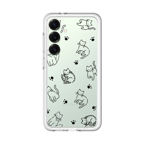 Slim Protection Premium Case［ Original - CASEPLAY Cat All-over Pattern - black ］