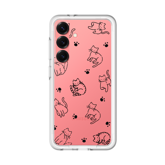 Slim Protection Premium Case［ Original - CASEPLAY Cat All-over Pattern - black ］