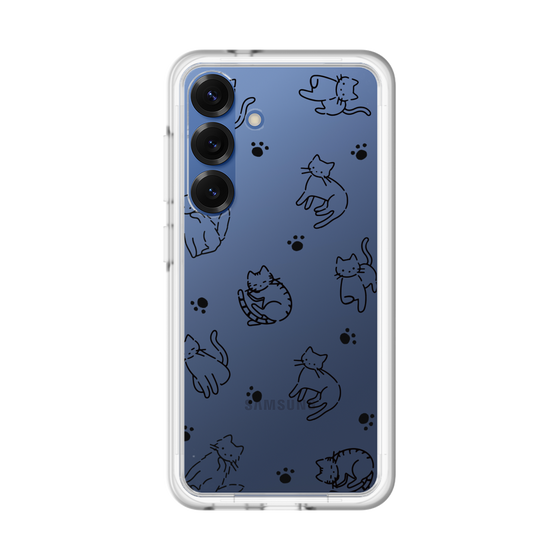 Slim Protection Premium Case［ Original - CASEPLAY Cat All-over Pattern - black ］