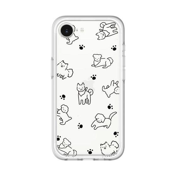 Slim Protection Premium Case［ Original - CASEPLAY Dog All-over Pattern - black ］