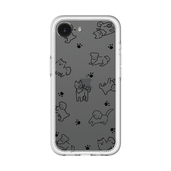 Slim Protection Premium Case［ Original - CASEPLAY Dog All-over Pattern - black ］