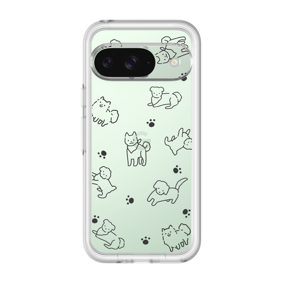 Slim Protection Premium Case［ オリジナル - CASEPLAYイヌ総柄 - black ］