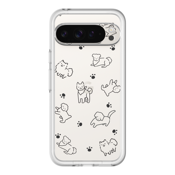 Slim Protection Premium Case［ オリジナル - CASEPLAYイヌ総柄 - black ］