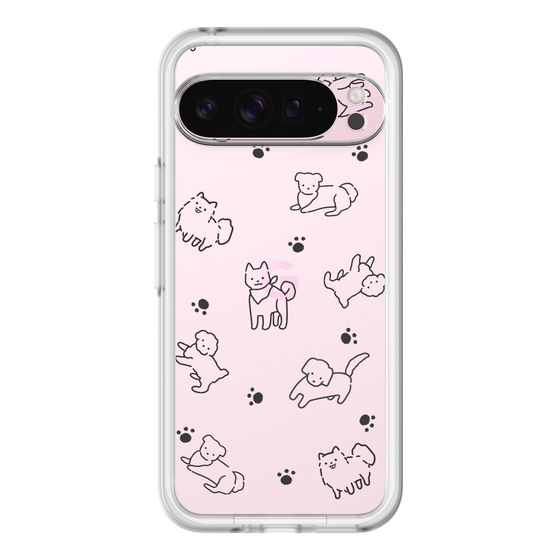 Slim Protection Premium Case［ オリジナル - CASEPLAYイヌ総柄 - black ］