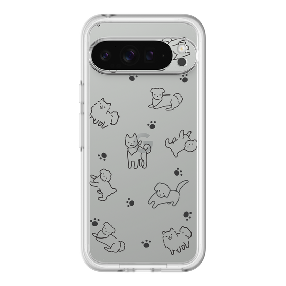 Slim Protection Premium Case［ オリジナル - CASEPLAYイヌ総柄 - black ］