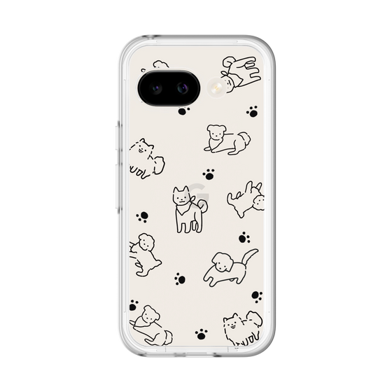 Slim Protection Premium Case［ Original - CASEPLAY Dog All-over Pattern - black ］