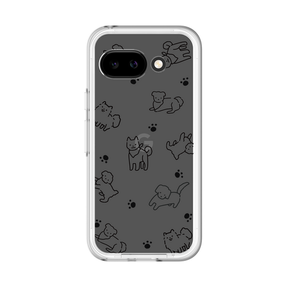 Slim Protection Premium Case［ Original - CASEPLAY Dog All-over Pattern - black ］