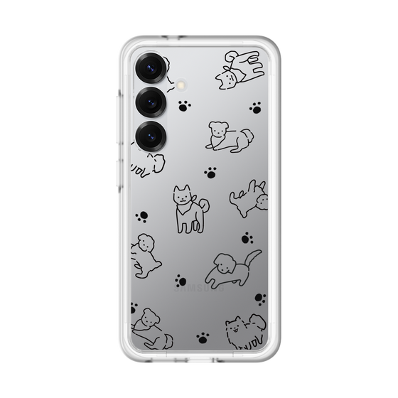 Slim Protection Premium Case［ Original - CASEPLAY Dog All-over Pattern - black ］