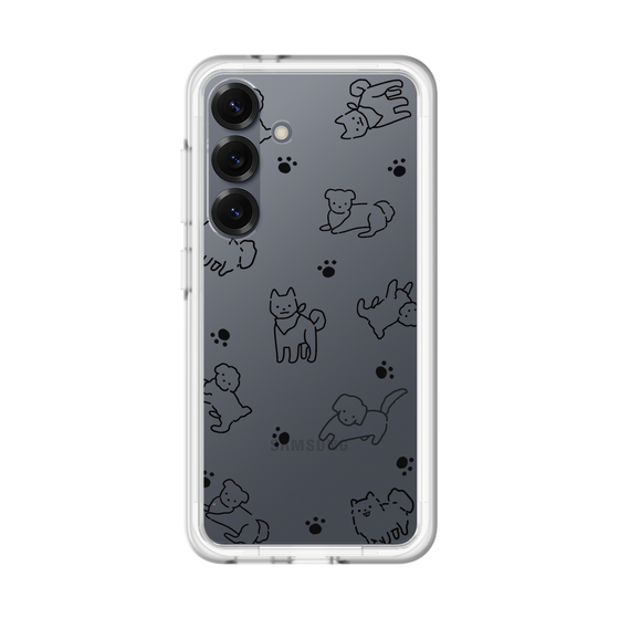 Slim Protection Premium Case［ Original - CASEPLAY Dog All-over Pattern - black ］
