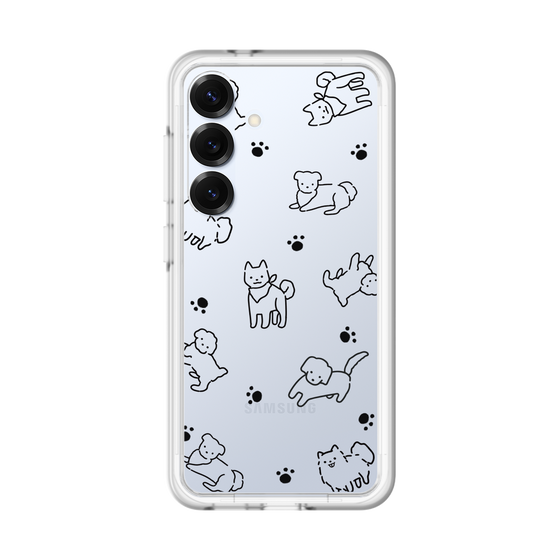 Slim Protection Premium Case［ Original - CASEPLAY Dog All-over Pattern - black ］