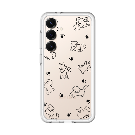 Slim Protection Premium Case［ Original - CASEPLAY Dog All-over Pattern - black ］