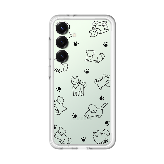 Slim Protection Premium Case［ Original - CASEPLAY Dog All-over Pattern - black ］