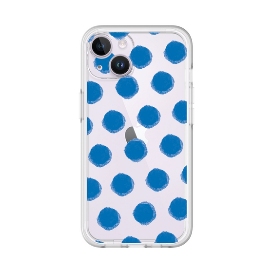 Slim Protection Premium Case［ Original - Favorite Color Polka Dots - Blue ］
