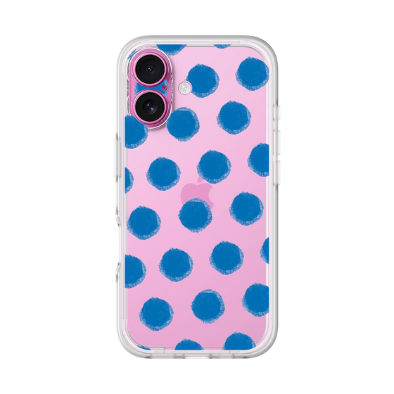 Slim Protection Premium Case［ Original - Favorite Color Polka Dots - Blue ］