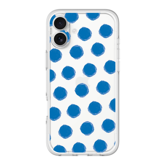 Slim Protection Premium Case［ Original - Favorite Color Polka Dots - Blue ］