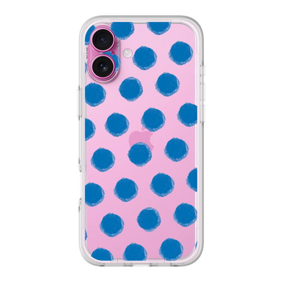 Slim Protection Premium Case［ Original - Favorite Color Polka Dots - Blue ］