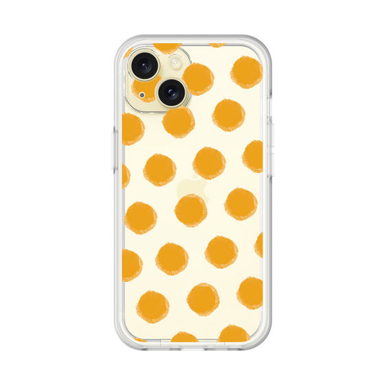 Slim Protection Premium Case［ Original - Favorite Color Polka Dots - Orange ］