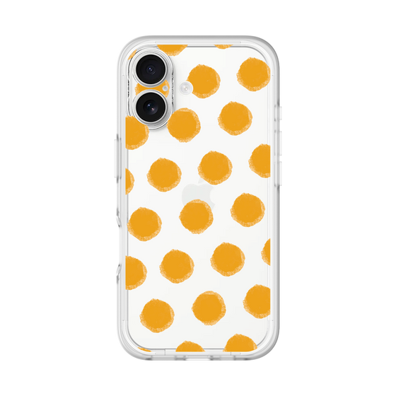 Slim Protection Premium Case［ Original - Favorite Color Polka Dots - Orange ］