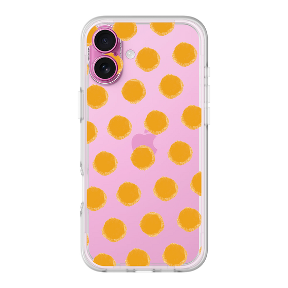 Slim Protection Premium Case［ Original - Favorite Color Polka Dots - Orange ］