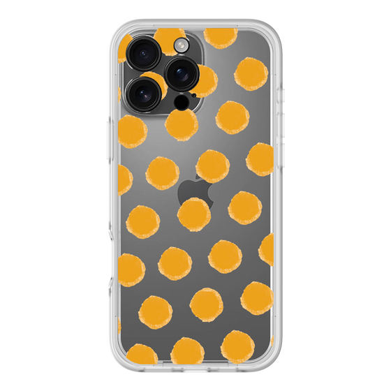 Slim Protection Premium Case［ Original - Favorite Color Polka Dots - Orange ］