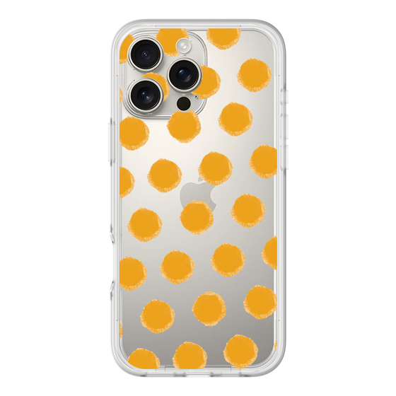 Slim Protection Premium Case［ Original - Favorite Color Polka Dots - Orange ］