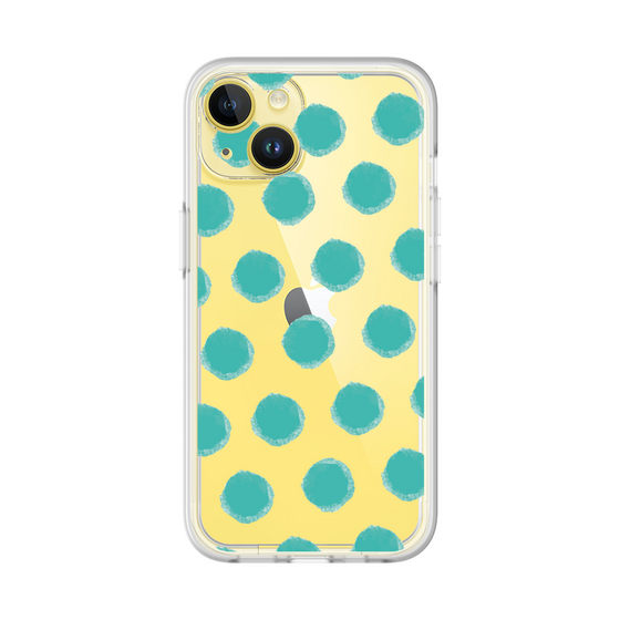 Slim Protection Premium Case［ Original - Favorite Color Polka Dots - Green ］