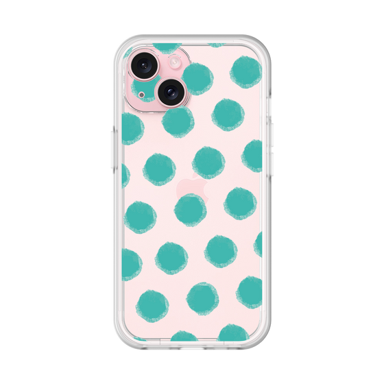 Slim Protection Premium Case［ Original - Favorite Color Polka Dots - Green ］