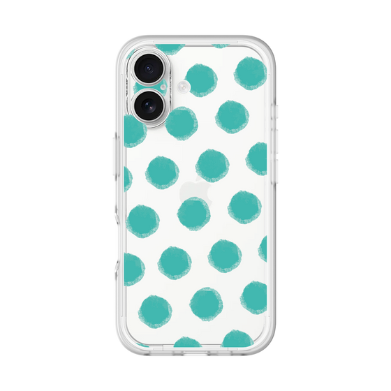 Slim Protection Premium Case［ Original - Favorite Color Polka Dots - Green ］