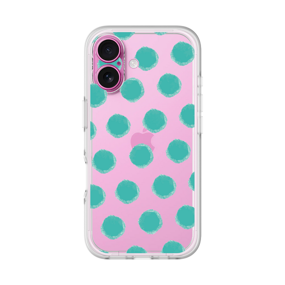 Slim Protection Premium Case［ Original - Favorite Color Polka Dots - Green ］
