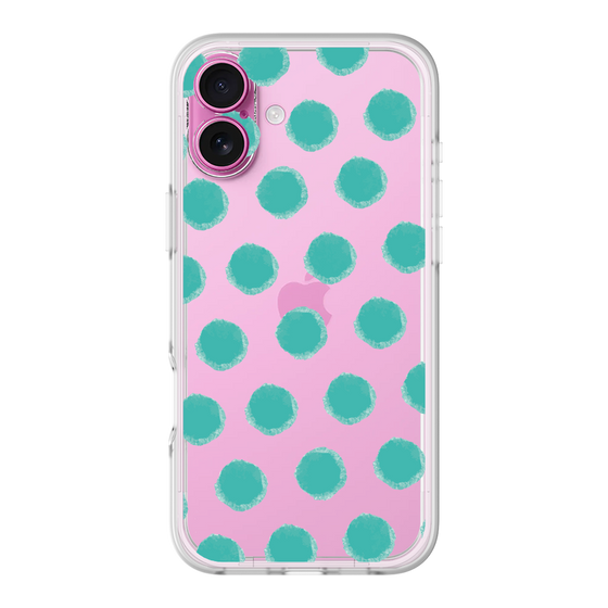 Slim Protection Premium Case［ Original - Favorite Color Polka Dots - Green ］
