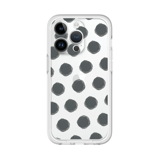 Slim Protection Premium Case［ Original - Favorite Color Polka Dots - Black ］