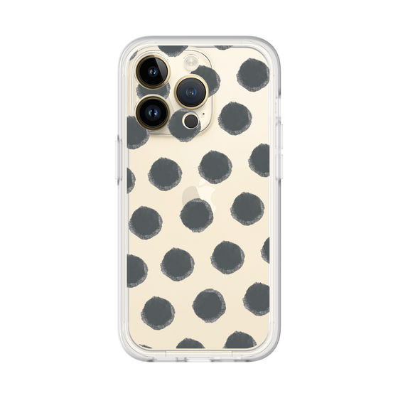 Slim Protection Premium Case［ Original - Favorite Color Polka Dots - Black ］
