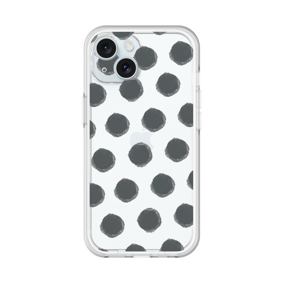 Slim Protection Premium Case［ Original - Favorite Color Polka Dots - Black ］